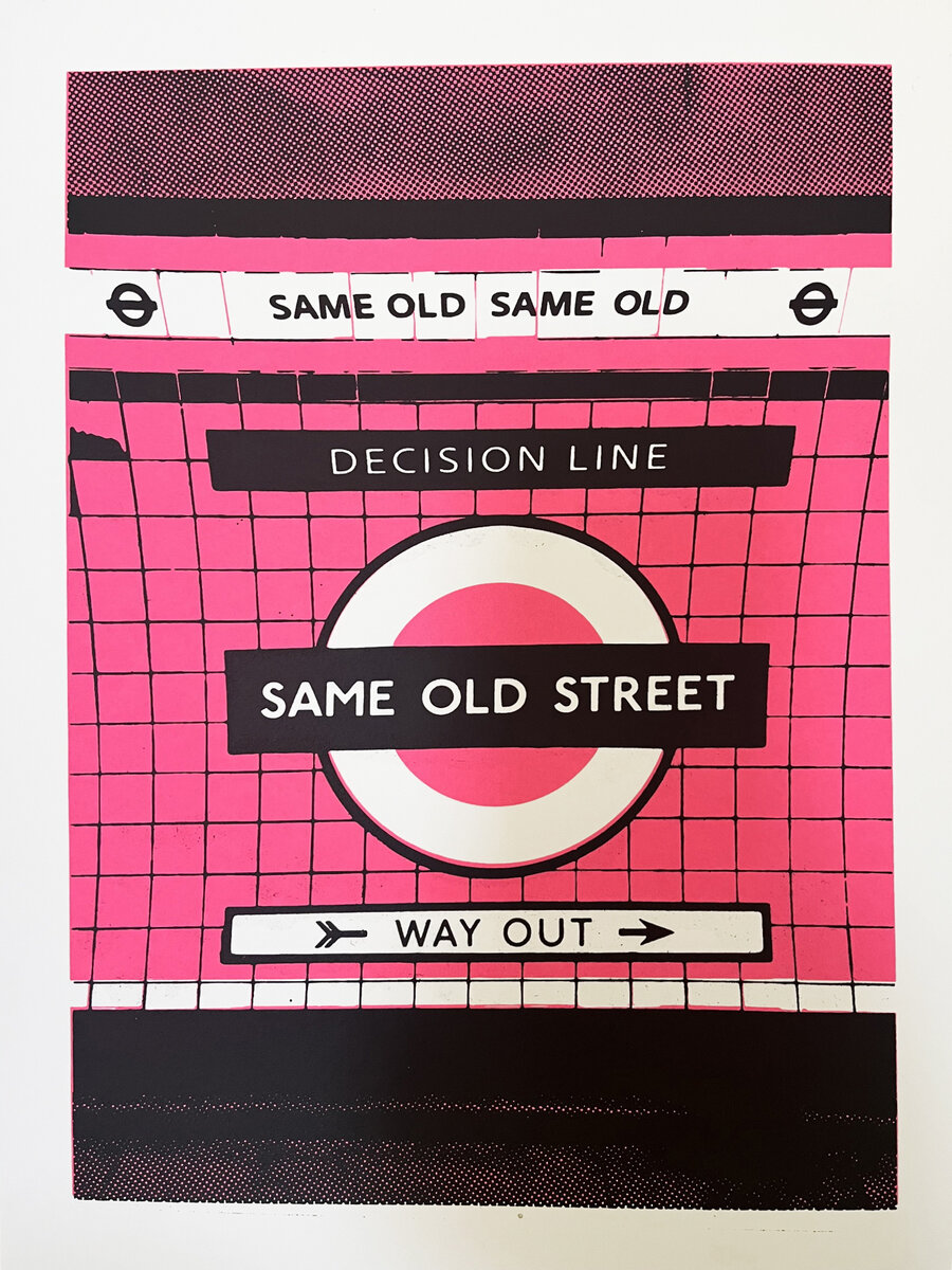 Screenprint — astronomical clock